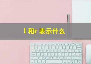 l 和r 表示什么